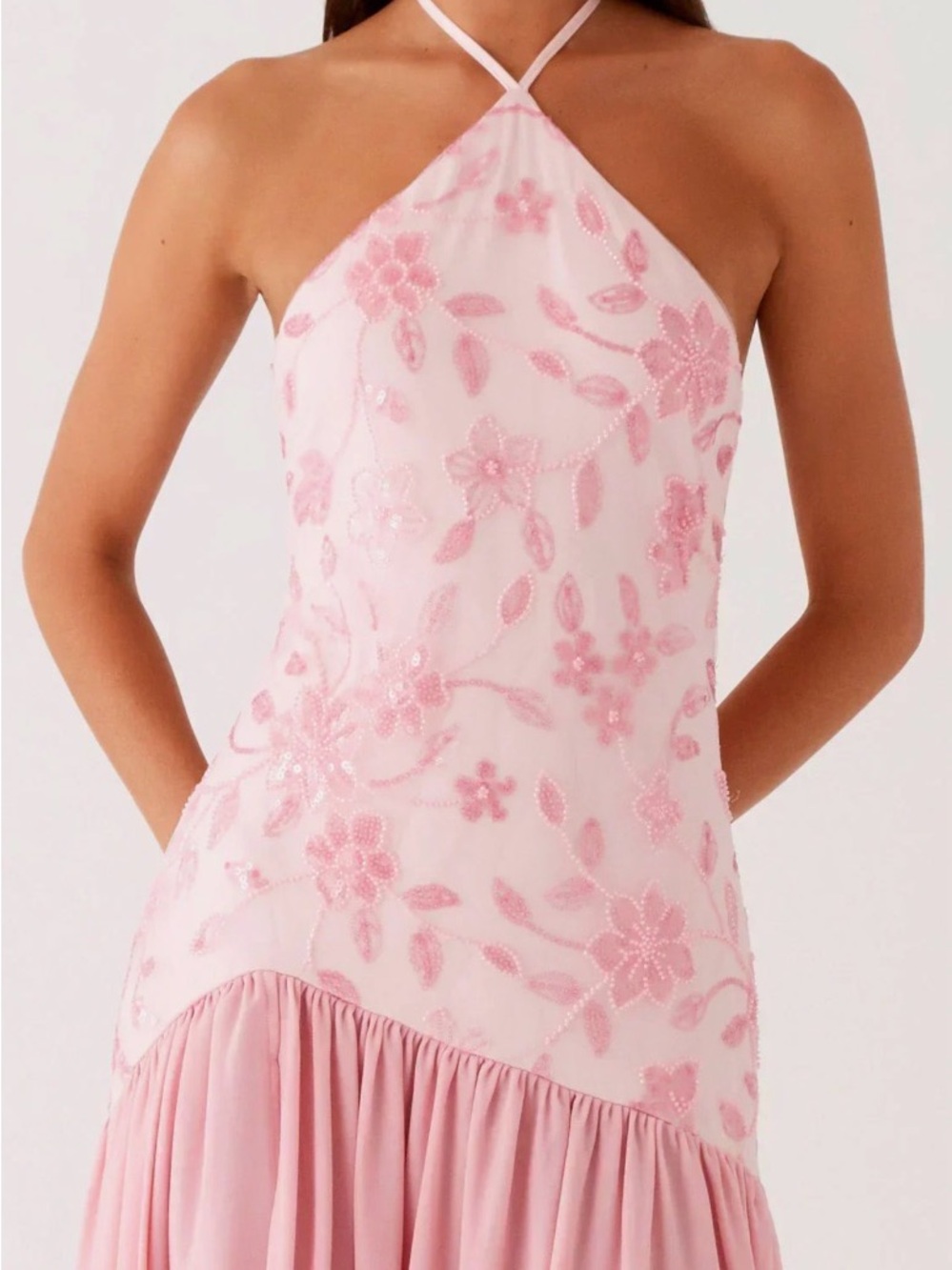Pink Peppermayo Janelle Beaded Maxi Dress SOLD - Picture 3 of 3
